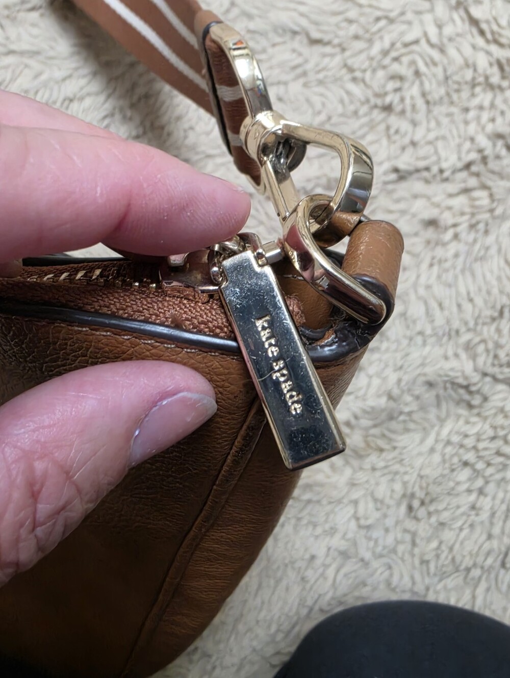 kate spade Tan Leather Crossbody Bag - Picture 8 of 14